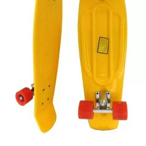 Скейт Longboard Penny 28 желтый с красными колесами