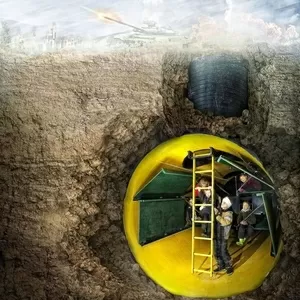 Бункер підземний,  виготовлення та монтаж мобульних бомбосховищь