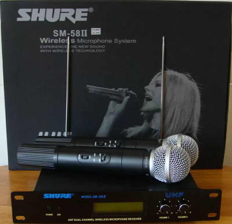 Радиосистема Shure SM 58  2 радиомикрофона