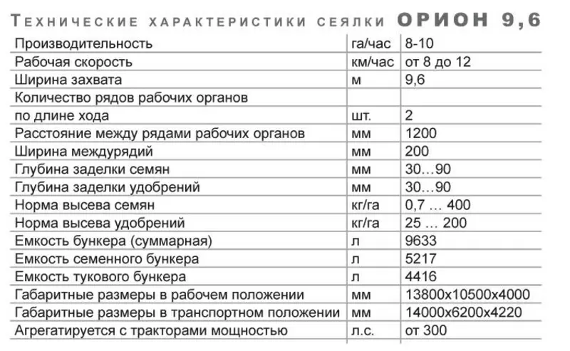 Посівний комплекс в кредит - Оріон 9, 6. Ціна 3