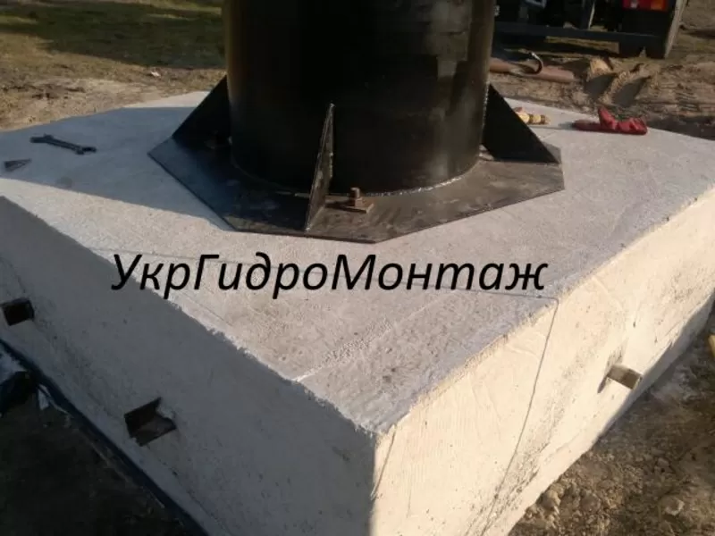 Фундамент водонапорной башни,  устройство по всей Украине