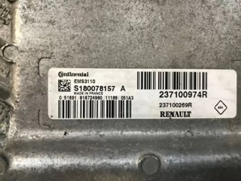 Бу блок управления двигателем Renault 237100974R,  S180078157A,   2