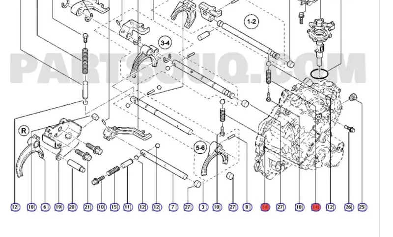 Бу пружина фиксатора штока вилки КПП Renault 8200173589, 8200205153 2