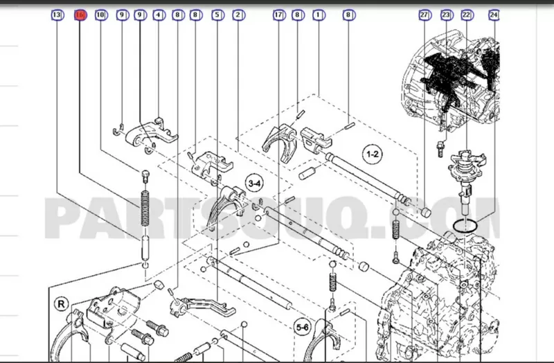 Бу пружина фиксатора штока вилки КПП Renault 8200169709, 8200173588 2