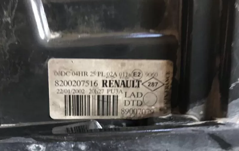 Бу корпус фары Renault Laguna 2, 8200207516, xenon, правая, дорейстайлинг, без блока розжига. 2